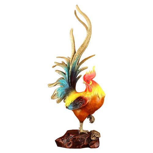 金鸡报喜金鸡报喜公鸡摆件吉祥物纯铜十二生肖招财客厅装饰摆件