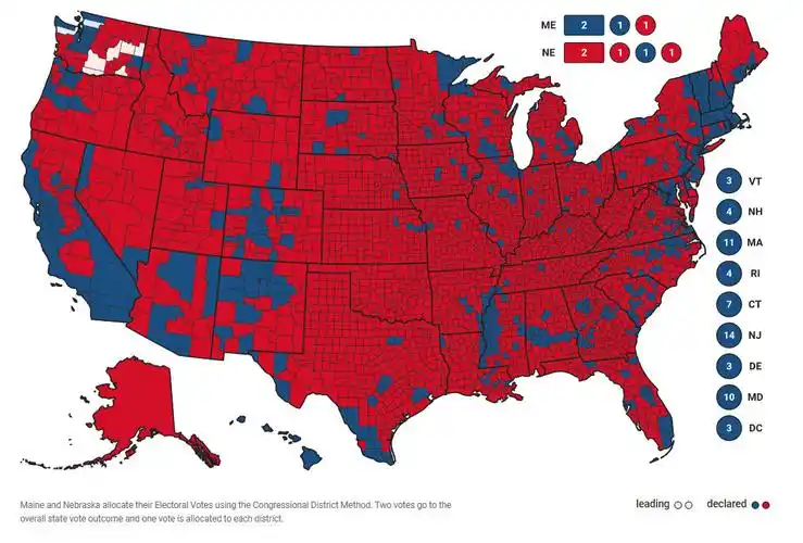 2020美国总统大选选举人票分布所以,要是共和党想拿下2016年的美国大