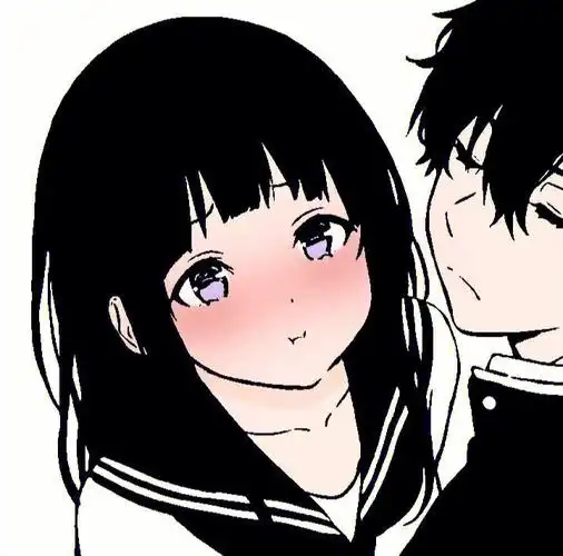 黑白动漫情侣头像