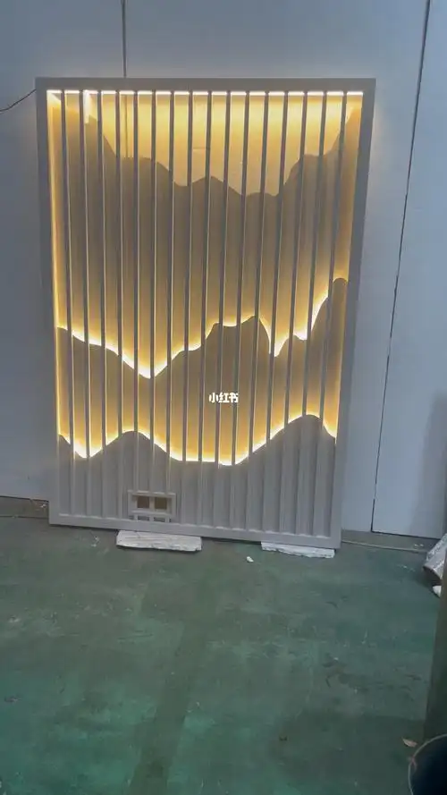 小型版假山背景墙屏风