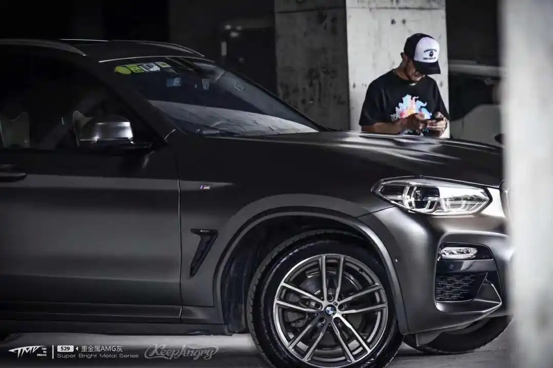 高级感油然而生!宝马x3重金属amg灰(tmd潮牌改色膜)
