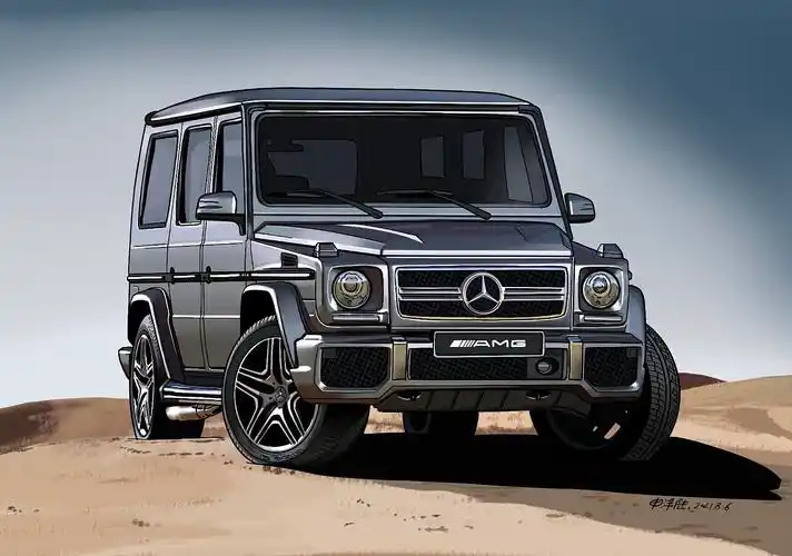 【手绘汽车】奔驰大g