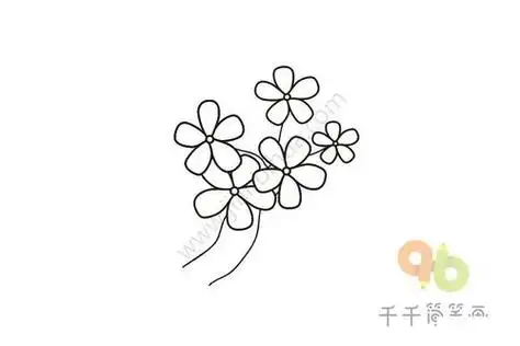 满天星简笔画满天星花简笔画颜色简单易学满天星简笔画手绘满天星简笔