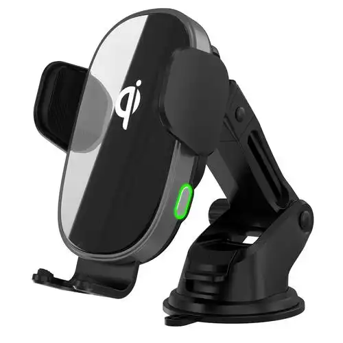 新款私模新款车载无线快速充电手机支架智能感应快充吸盘出风口