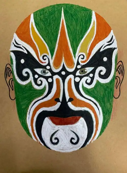 幼儿手工作业脸谱