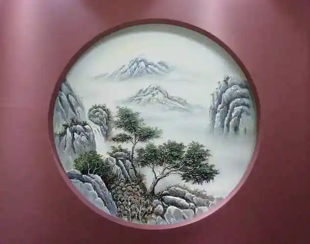 玄关浮雕国画山水