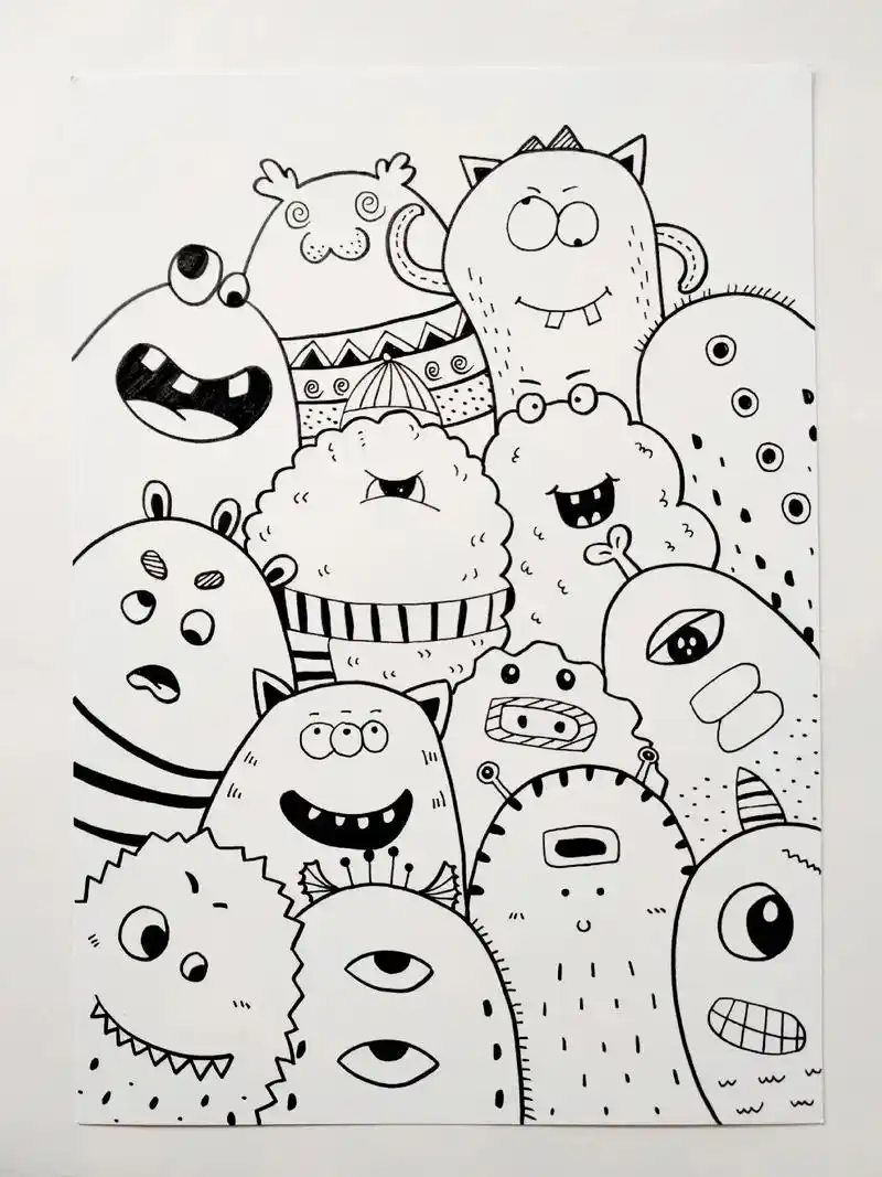 奇奇怪怪可可爱爱的怪兽叠叠乐.