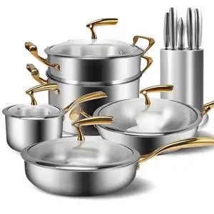 德国双立人316不锈钢锅具套装全套组合家用厨具厨房炒锅不粘锅