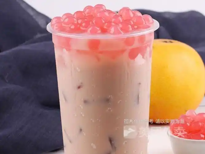 爆爆珠奶茶图片