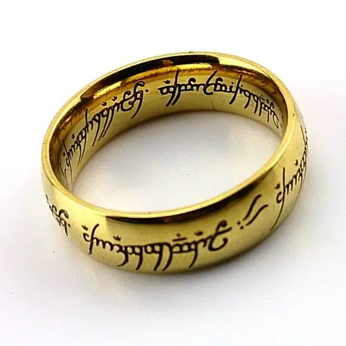 指环王cos不锈钢戒指双面刻字 饰品库存货源电影周边魔戒指环