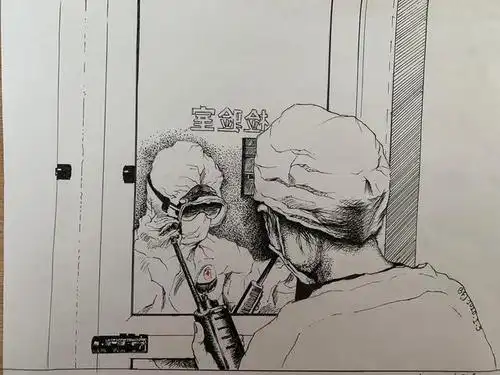 12. 哈尔滨第五十八中学--白凤娟 黑白装饰画 《窗》