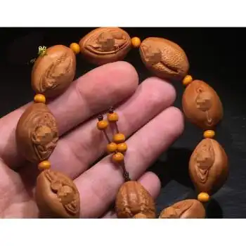 全意琳橄榄核雕刻生命之源九阴一阳手串橄榄胡升职加薪手链送礼神器