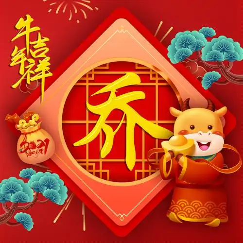 编号2473足足97个姓氏微信头像2021牛年吉祥