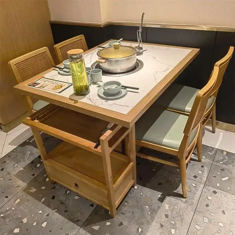 中餐桌火锅桌椅分享#餐饮家具定制 #火锅桌 #火锅店桌椅设计 - 抖音