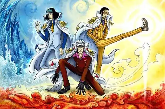 海军三大将代表着海军最强战力,实力堪称恐怖.