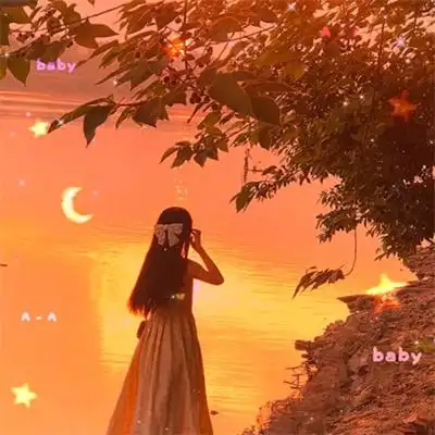 超美夕阳女生高清头像图片坐在栏杆上女生黑白图片大全