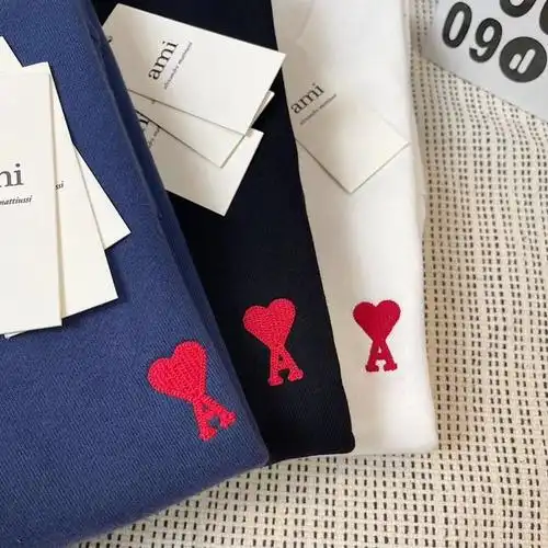 卫衣正确版本ami爱心2021年新款桃心刺绣aim卫衣