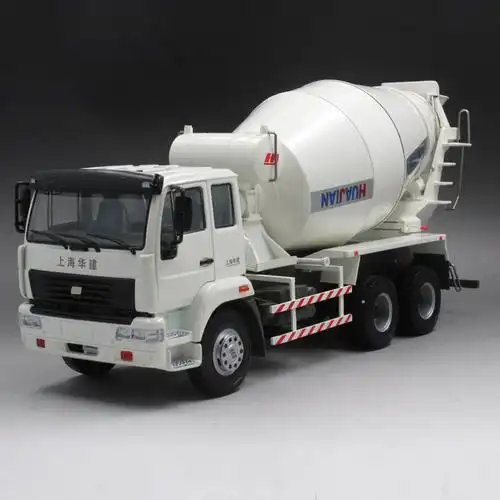 特价 上海华建水泥搅拌车模型 原厂 1:24 水泥车 混凝土运输车 合金