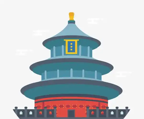 矢量卡通北京天坛