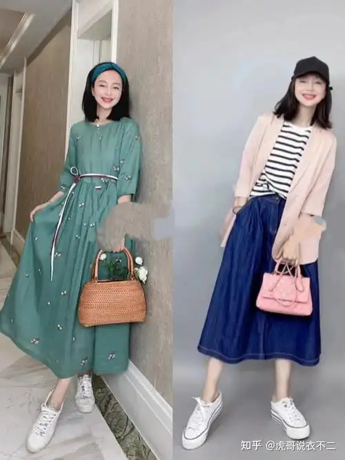小白鞋与裙子的搭配虽简单但要注意这几点优雅又时尚