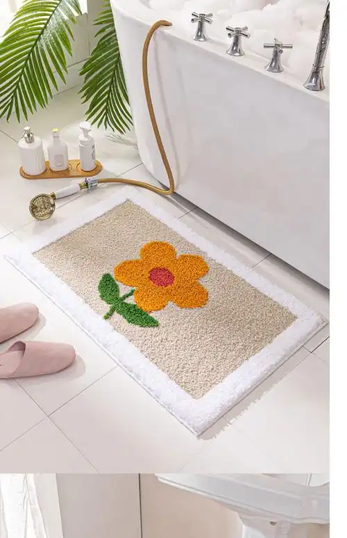 【浴室地垫】家用卫生间防滑地垫浴室吸水地毯洗手间脚垫厕所地垫_vip