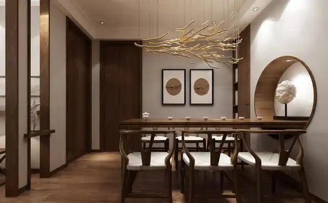 150平方新中式风格,原木家具带来爱不释手的质感