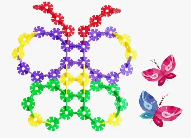 其它 三庄童之梦幼儿园芽芽班,我和秋天有个约会 写美篇  雪花片的拼