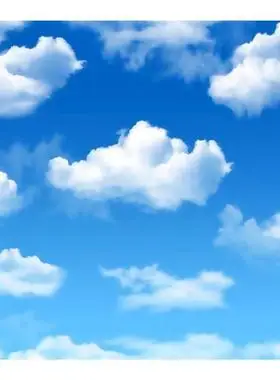 云点蓝天白云3d天花板天空棚顶墙纸