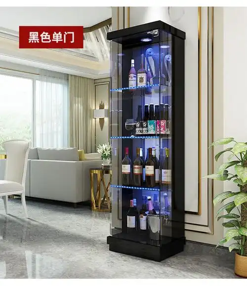 玻璃酒柜酒柜玻璃门玻璃酒柜现代简约家用展示柜客厅靠墙间厅柜红酒柜