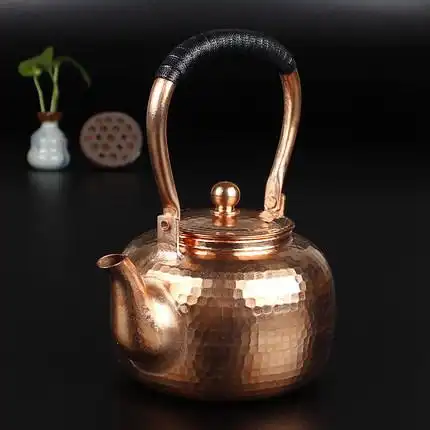 铜壶 手工铜茶壶中国烧水铜壶烧水壶加厚铜水壶纯铜中式茶艺壶_7折