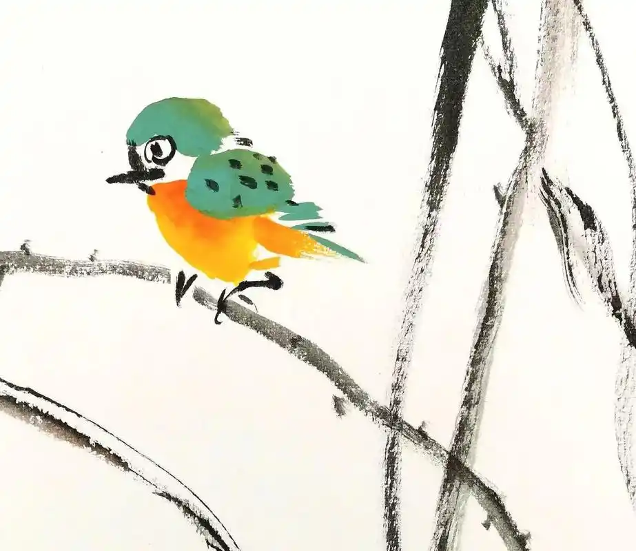 国画 #写意花鸟 #水墨画 高坤水先生笔下的花鸟 - 抖音