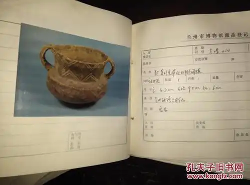 80年代,《兰州市博物馆藏品登记卡》——约248张(都是新石器时期彩陶