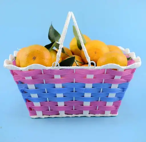 8成交4712个藤编方形野餐篮 田园户外采摘手提篮 水果蔬菜编织筐 礼品