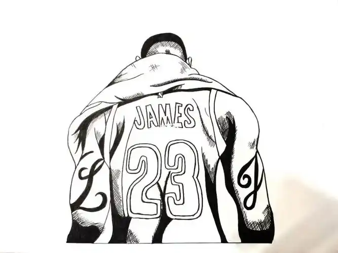 詹姆斯手绘针管画