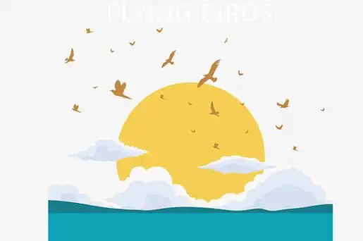 海边美丽的日出景色