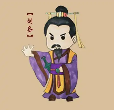 简笔画卡通人物三国刘备萌