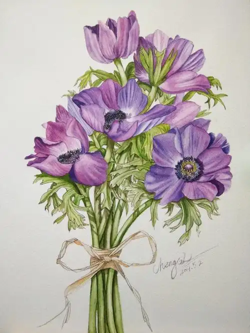 一束花|纯艺术|绘画|江书灵 - 原创作品 - 站酷 (zcool)