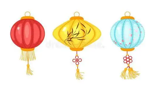中国人纸富有色彩的灯笼照片