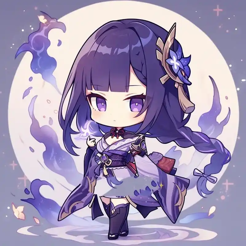 原神头像 | q版·雷电将军 我的雷电将军不可能这么可爱.