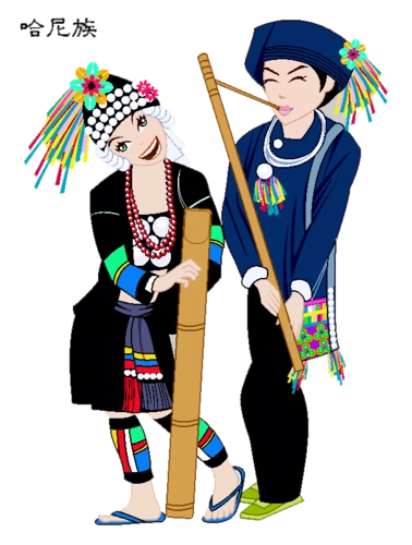 哈尼族简笔画步骤图解