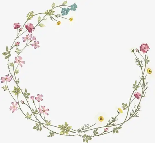 花边小碎花半圆装饰