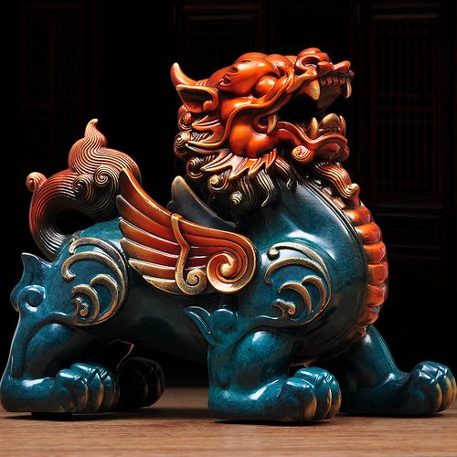 纯铜貔貅摆件一对铜皮丘家居客厅酒柜装饰电视柜工艺品开业送礼