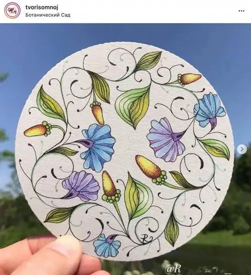 每天一张禅绕画七重花twi6t