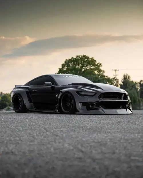 车#汽车分享#改装车#福特#福特野马#福特野马改色#低趴#宽体#黑武士