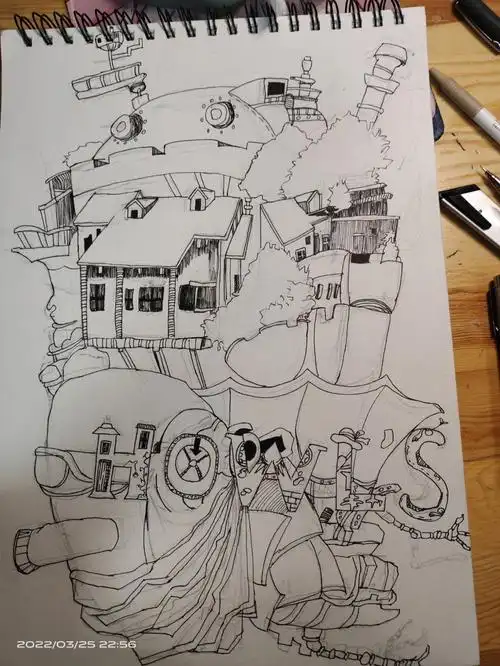手绘哈尔的移动城堡