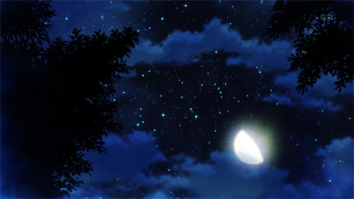 动漫唯美夜景星空深蓝gif动图_动态图_表情包下载_soogif
