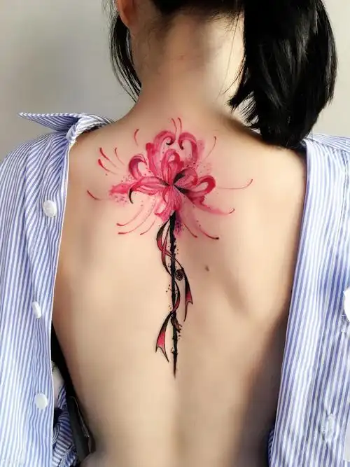 彼岸花_纹身图案手稿图片_曾绍鸣的纹身作品集