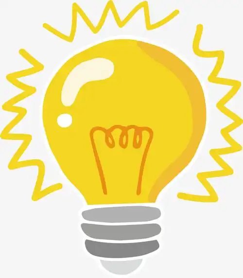 矢量图发光的白炽灯