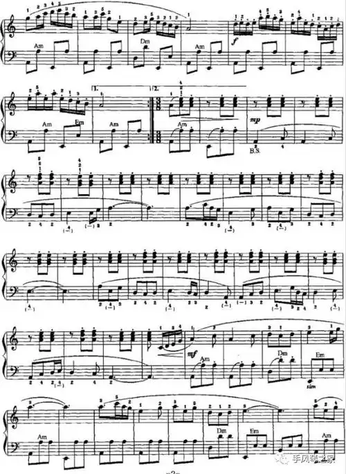 青海民歌花儿与少年手风琴独奏附曲谱