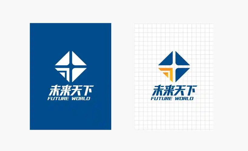 运输行业航空物流未来天下品牌logo设计